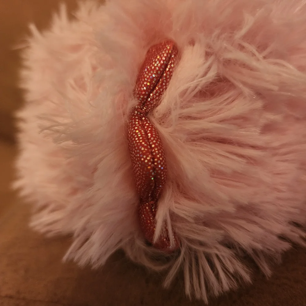 Wonder Nation Pink Furry Kids Slippers